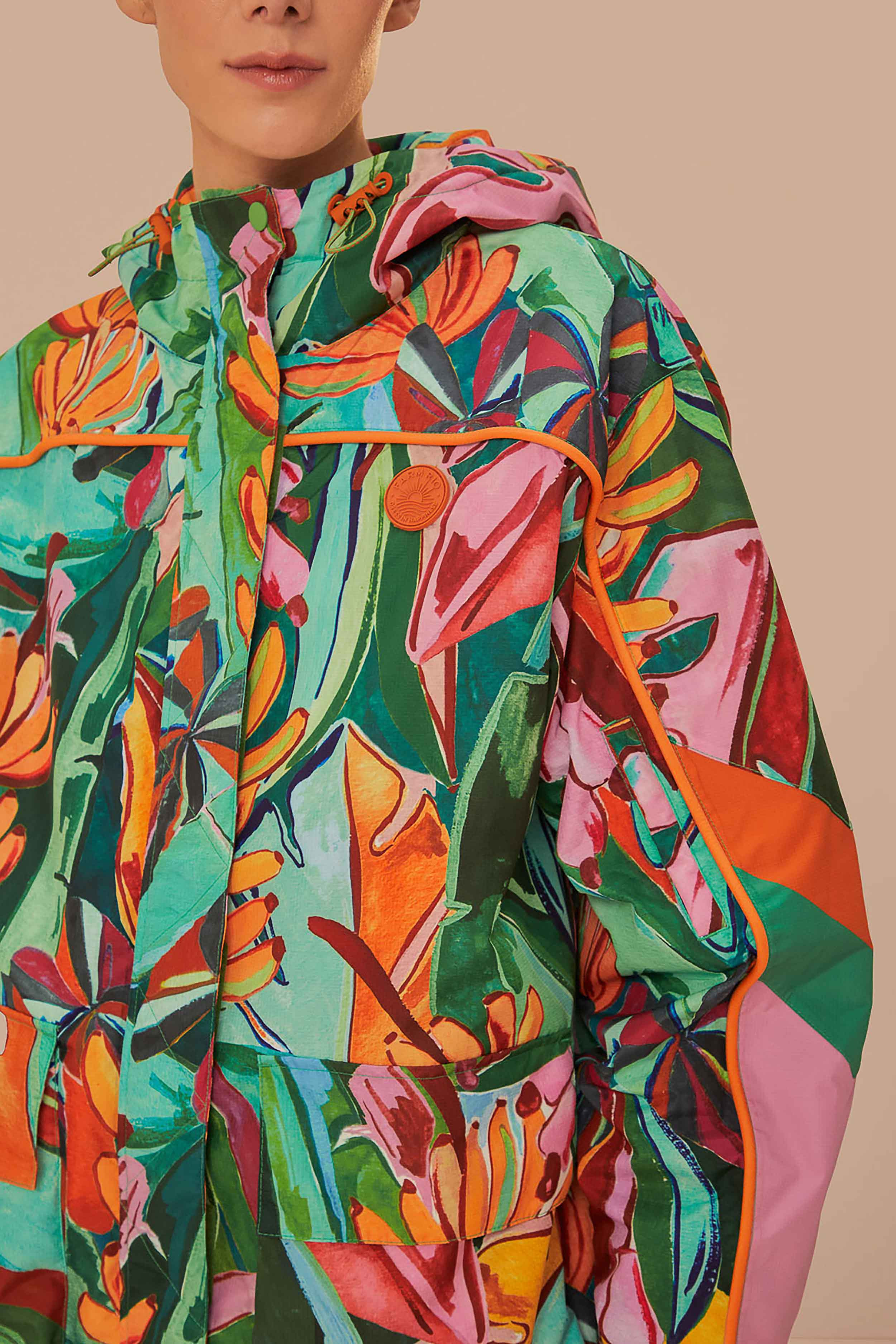 Multicolor Banana Leaves Ski Jacket - 4