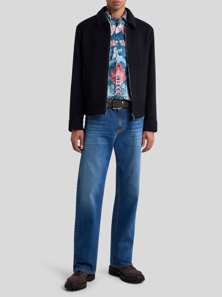 COTTON SHIRT WITH PLACED PRINT - 4