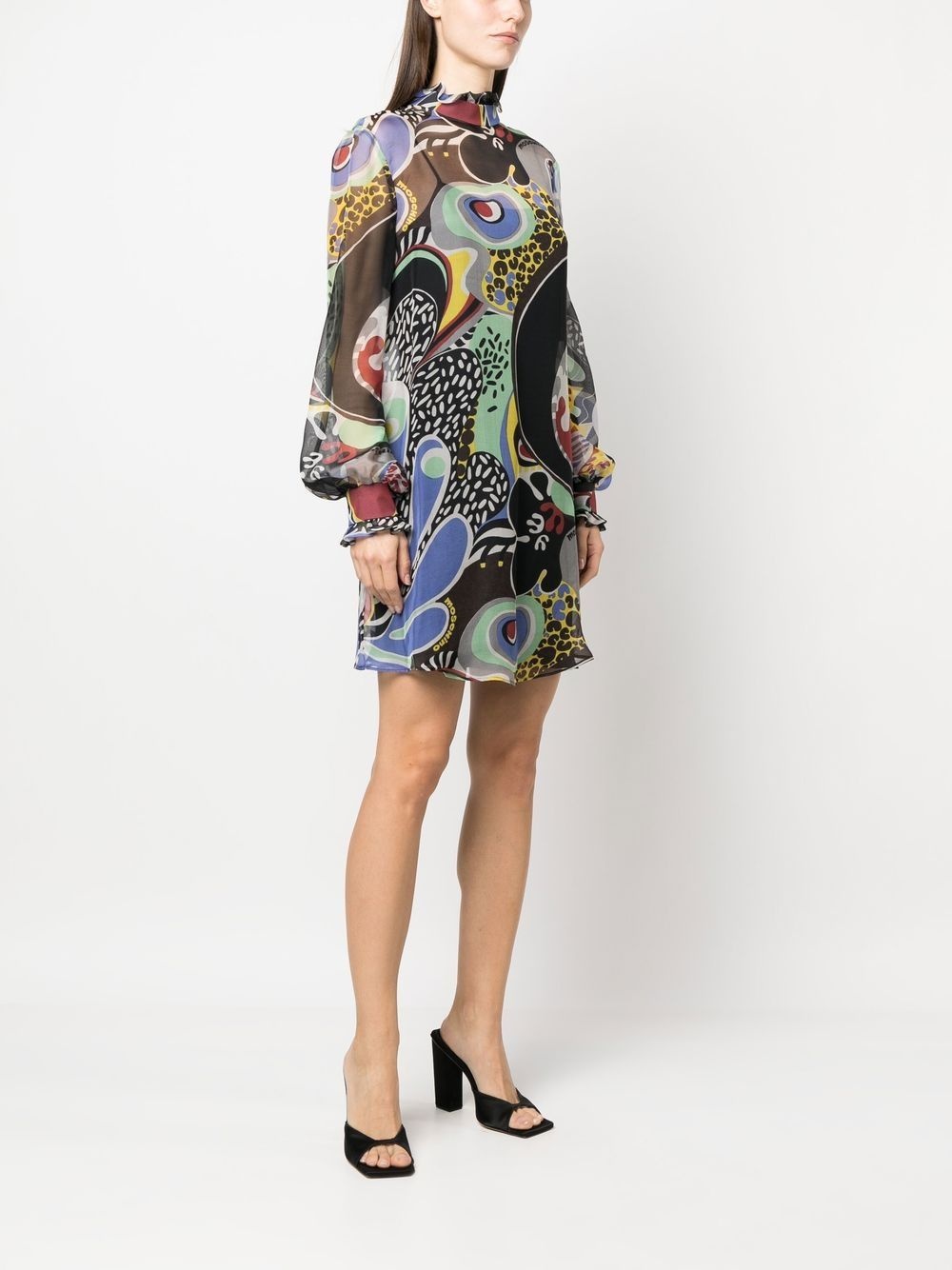 floral-print shift dress - 3