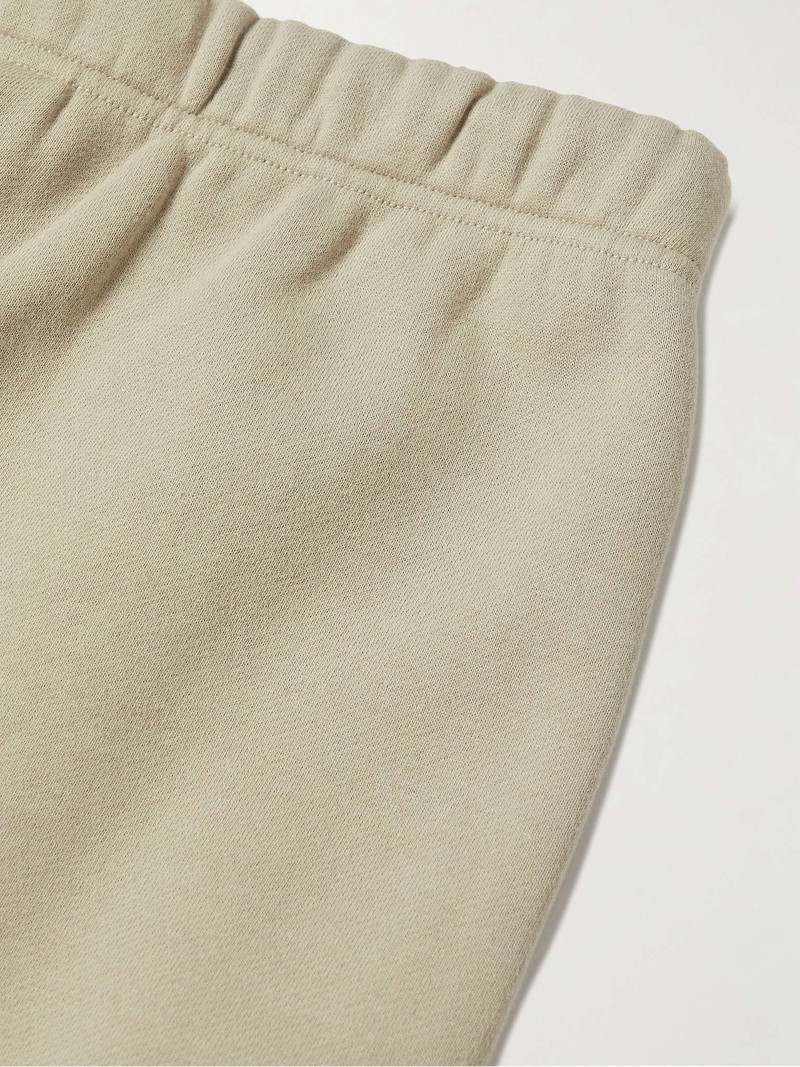 Straight-Leg Logo-Flocked Cotton-Blend Jersey Sweatpants 5