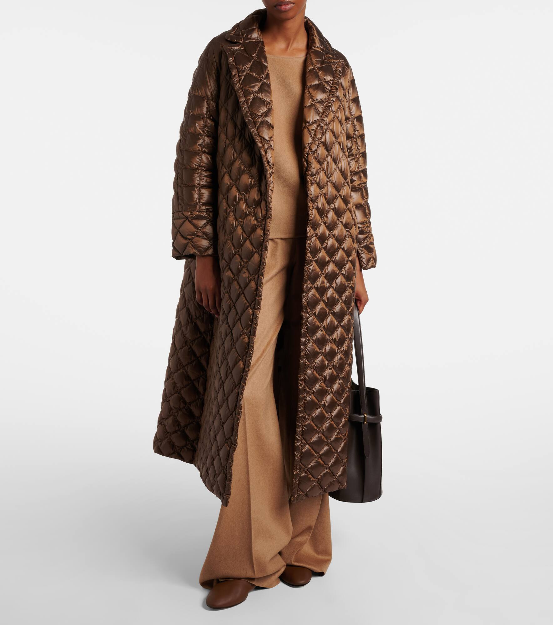 Cube Spaces belted down coat - 2