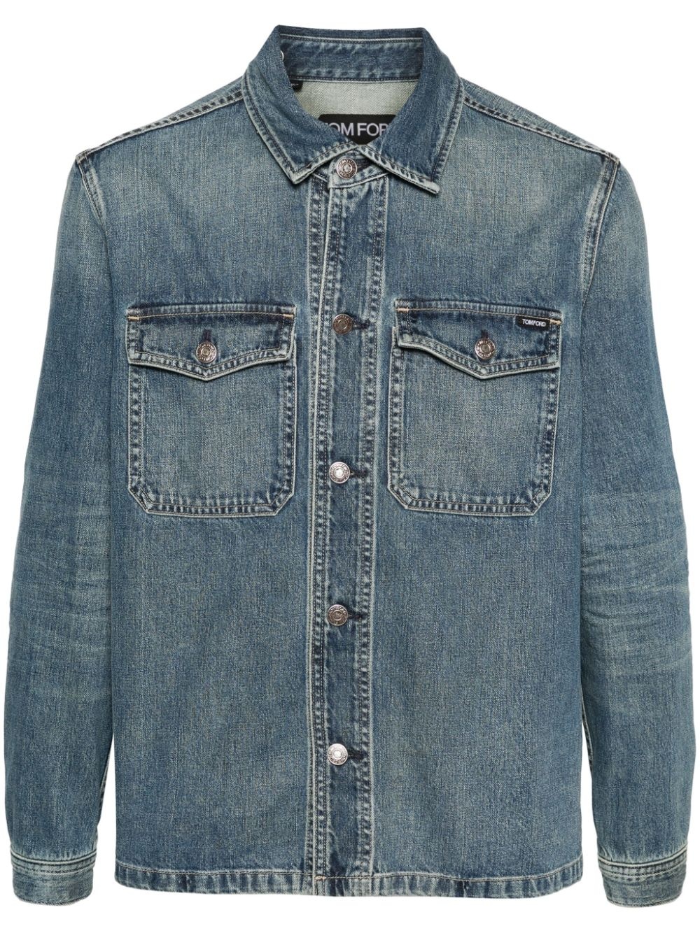 buttoned denim jacket - 1