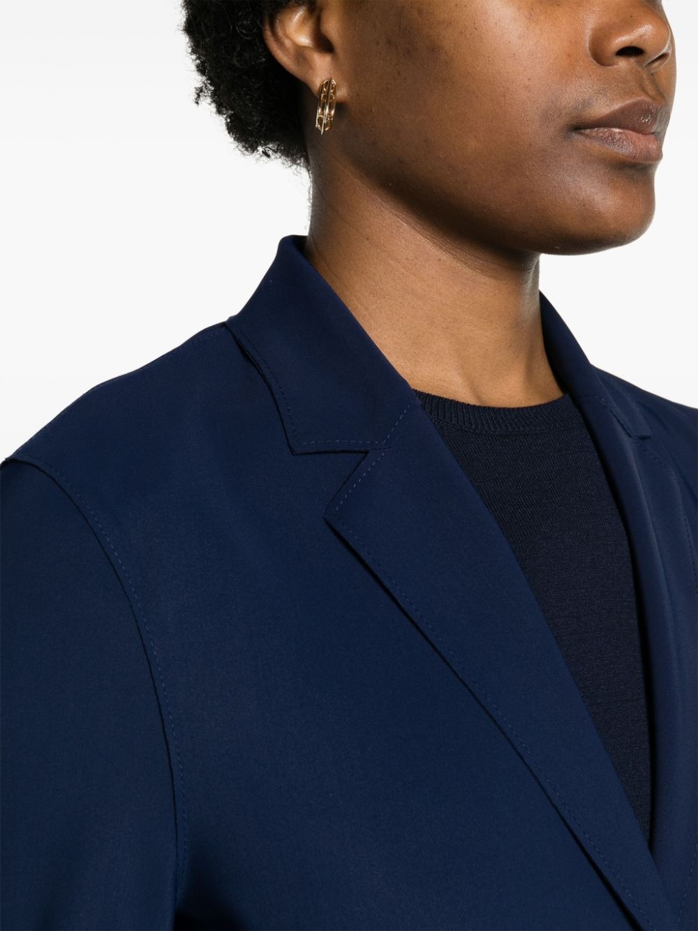 single-breasted scuba coat - 5