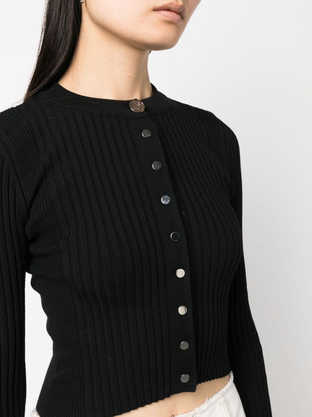 ribbed wool-blend cardigan - 5