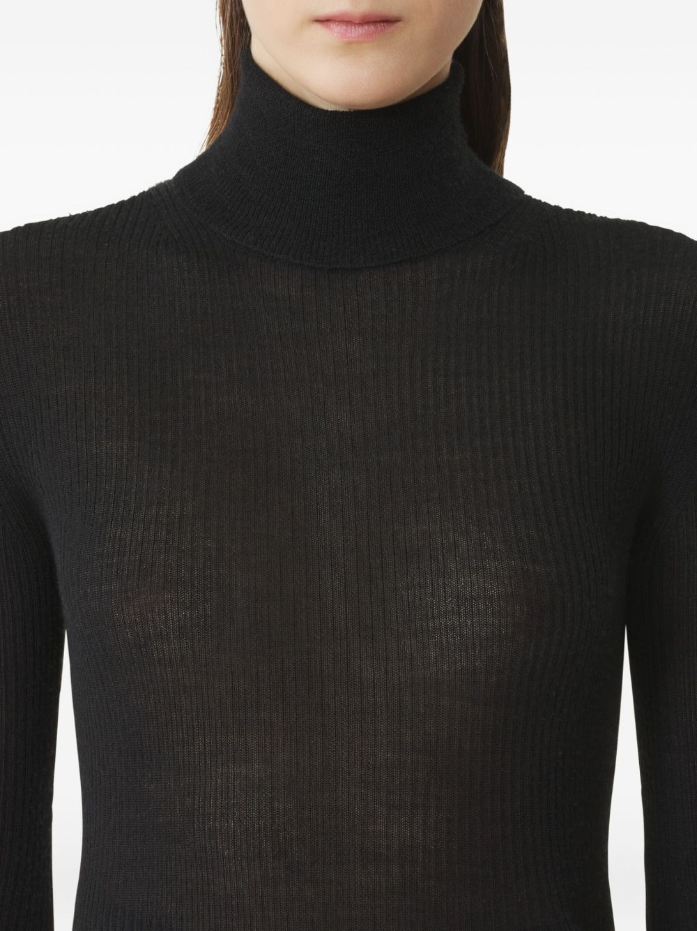 ribbed turtleneck sweater - 4