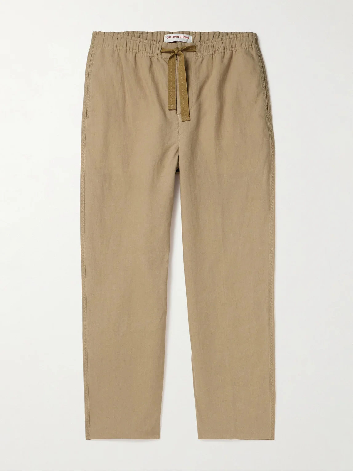 Alex Tapered Linen Drawstring Trousers - 1