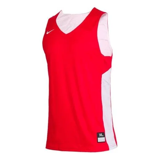 Nike Sports Training Splicing Breathable Reversible Basketball Vest Red 867767-658 - 1