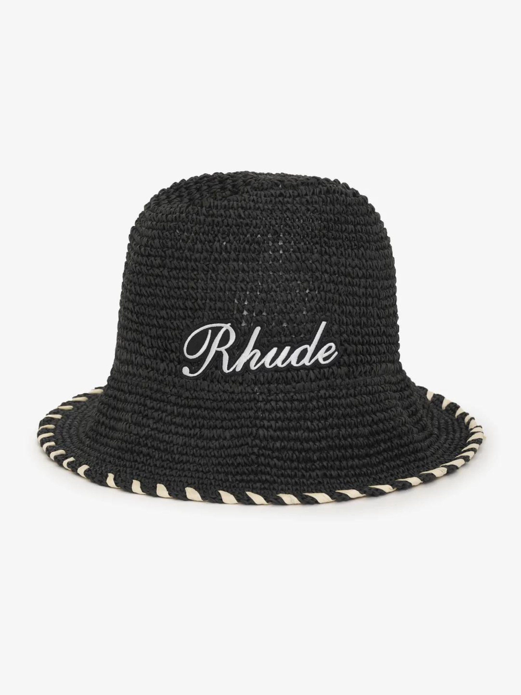 EMBROIDERED LOGO STRAW HAT - 1