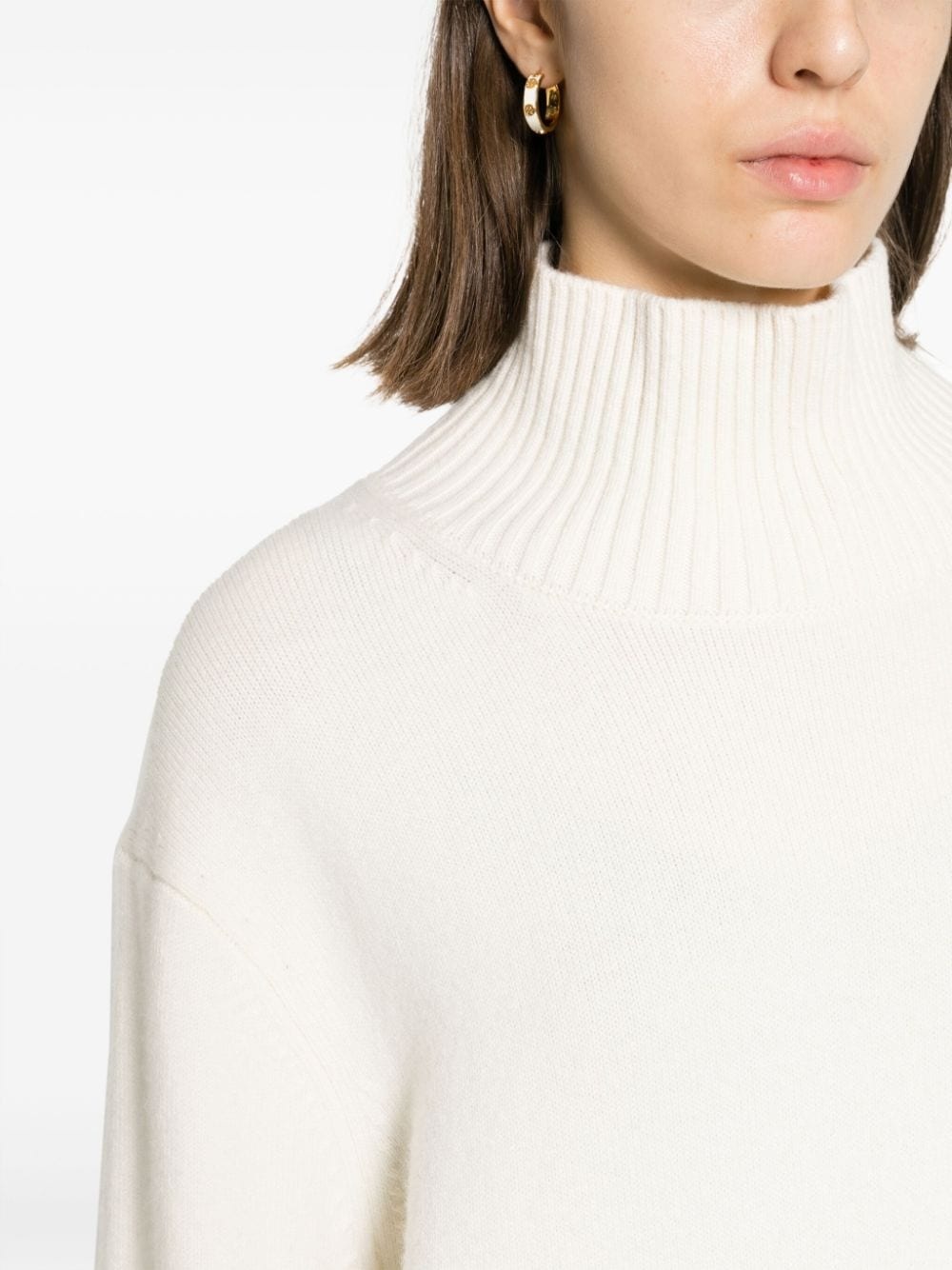 ribbed-detail cashmere jumper - 5