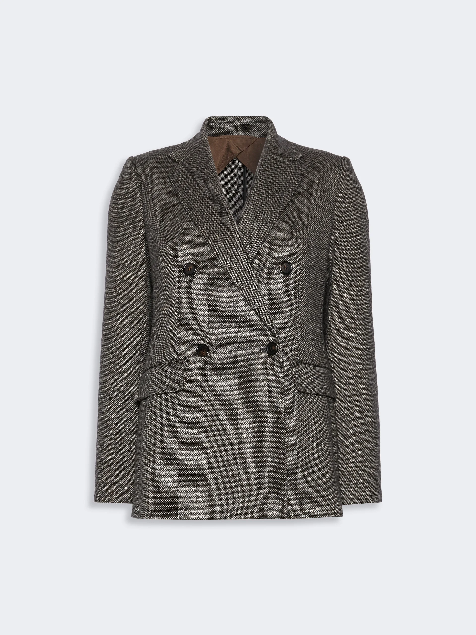 CRESTA Double-breasted jacquard jersey blazer - CAMEL - 1