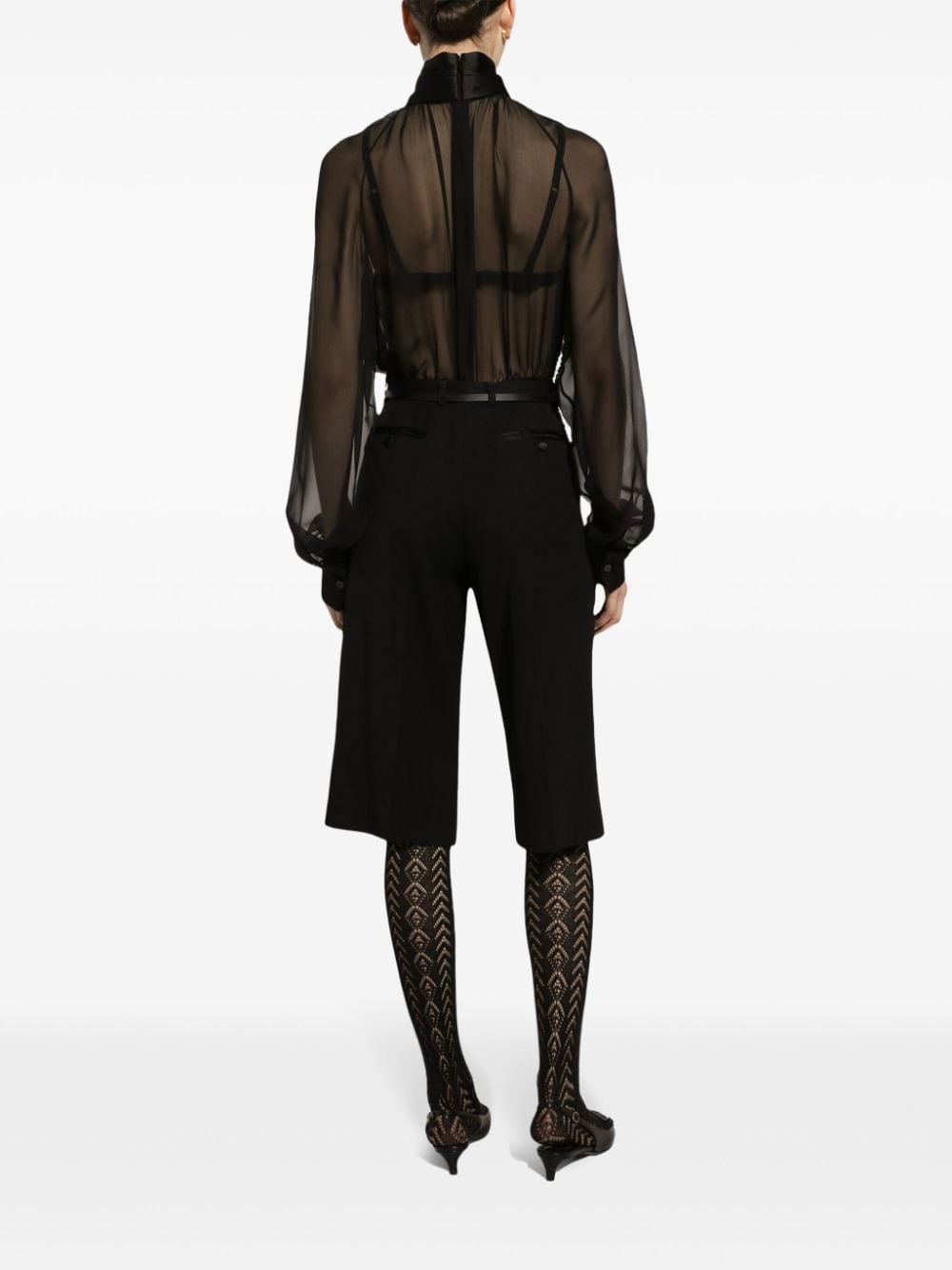 tailored knee-length shorts - 4