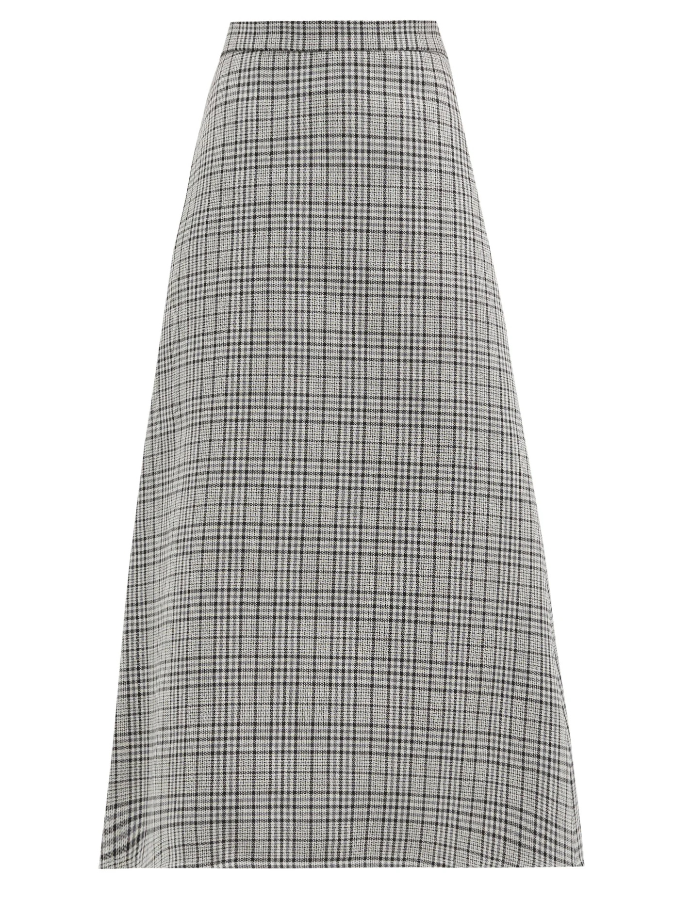 A-line checked midi skirt - 1