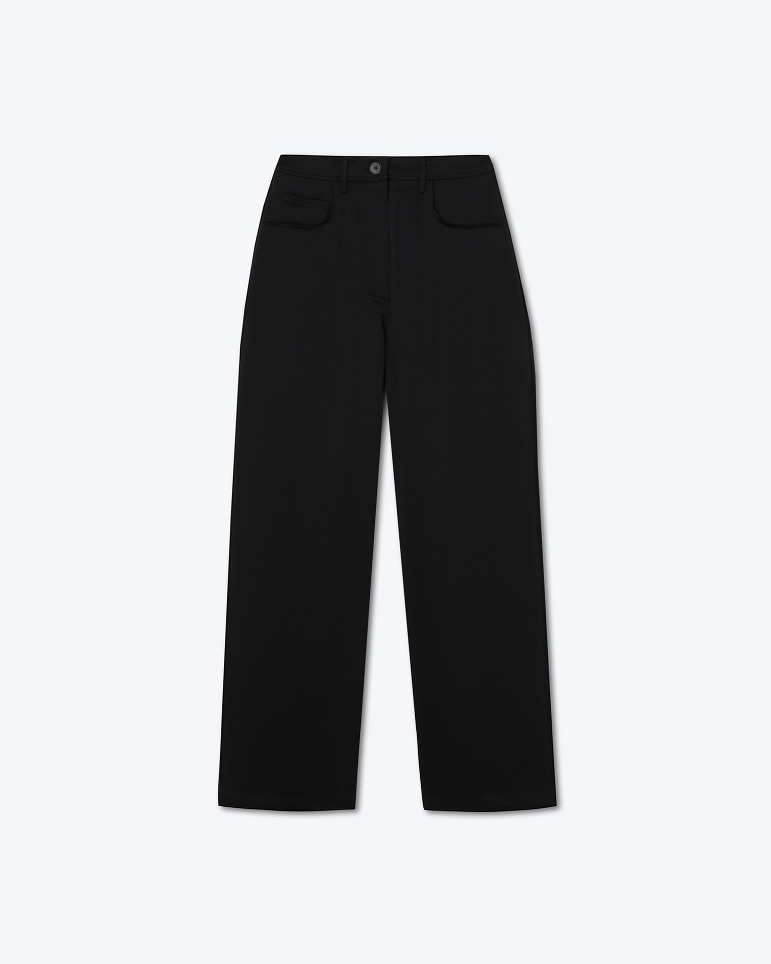 MARFA - Wide leg satin pants - Black - 1