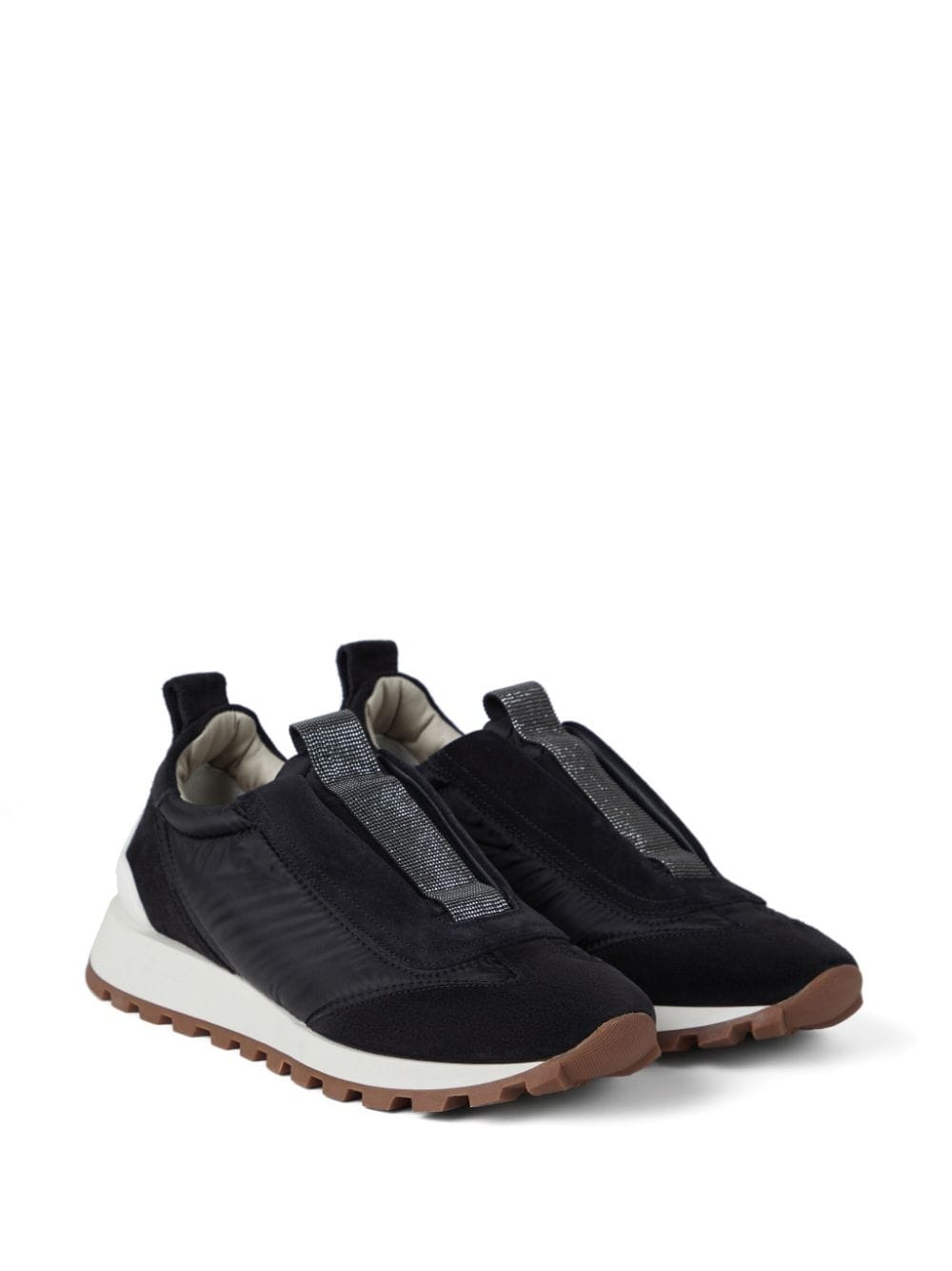 monili-embellished slip-on sneakers - 2