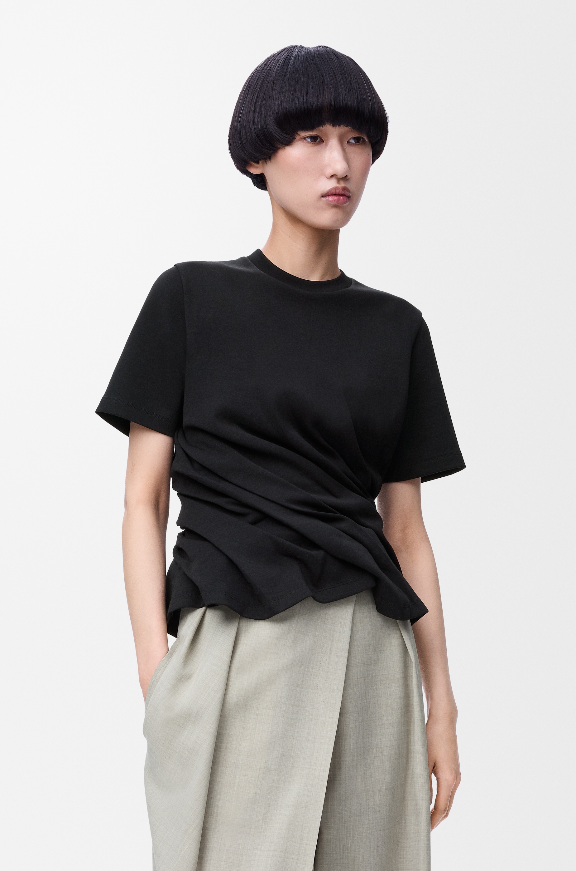Twisted top in cotton blend - 3