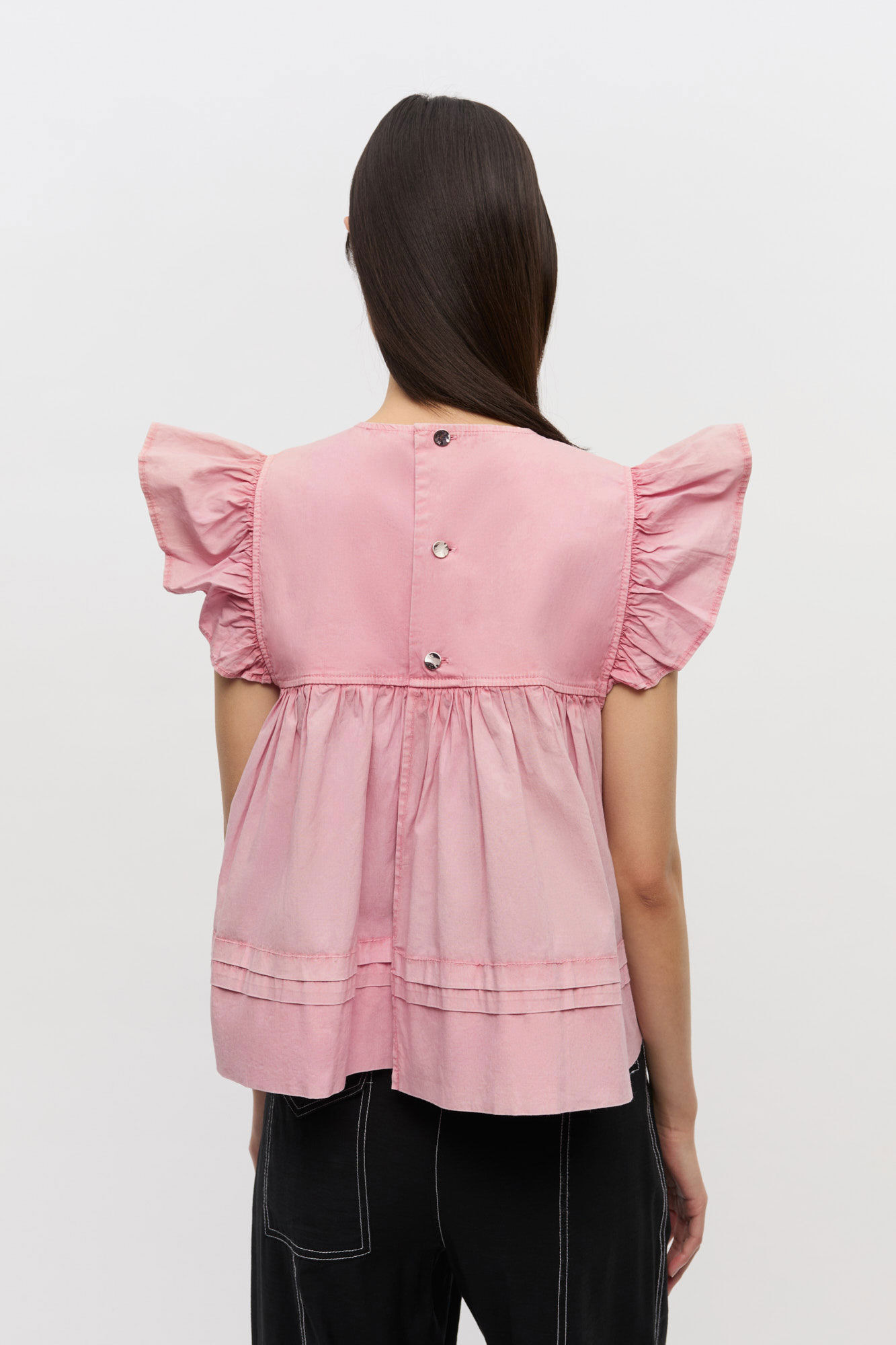 PINK WASHED COTTON TOP - 5