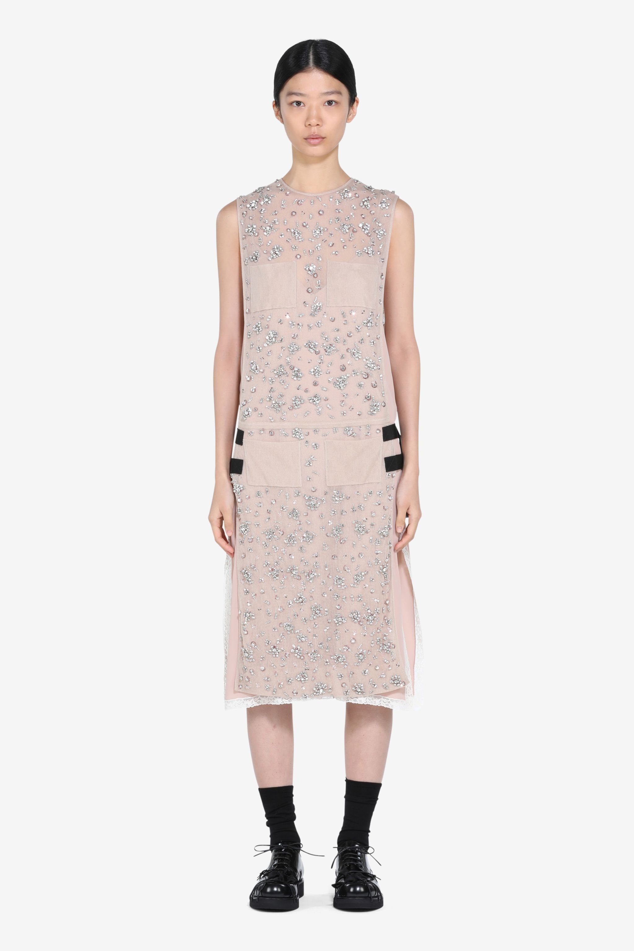 CRYSTAL-EMBELLISHED MIDI DRESS - 1