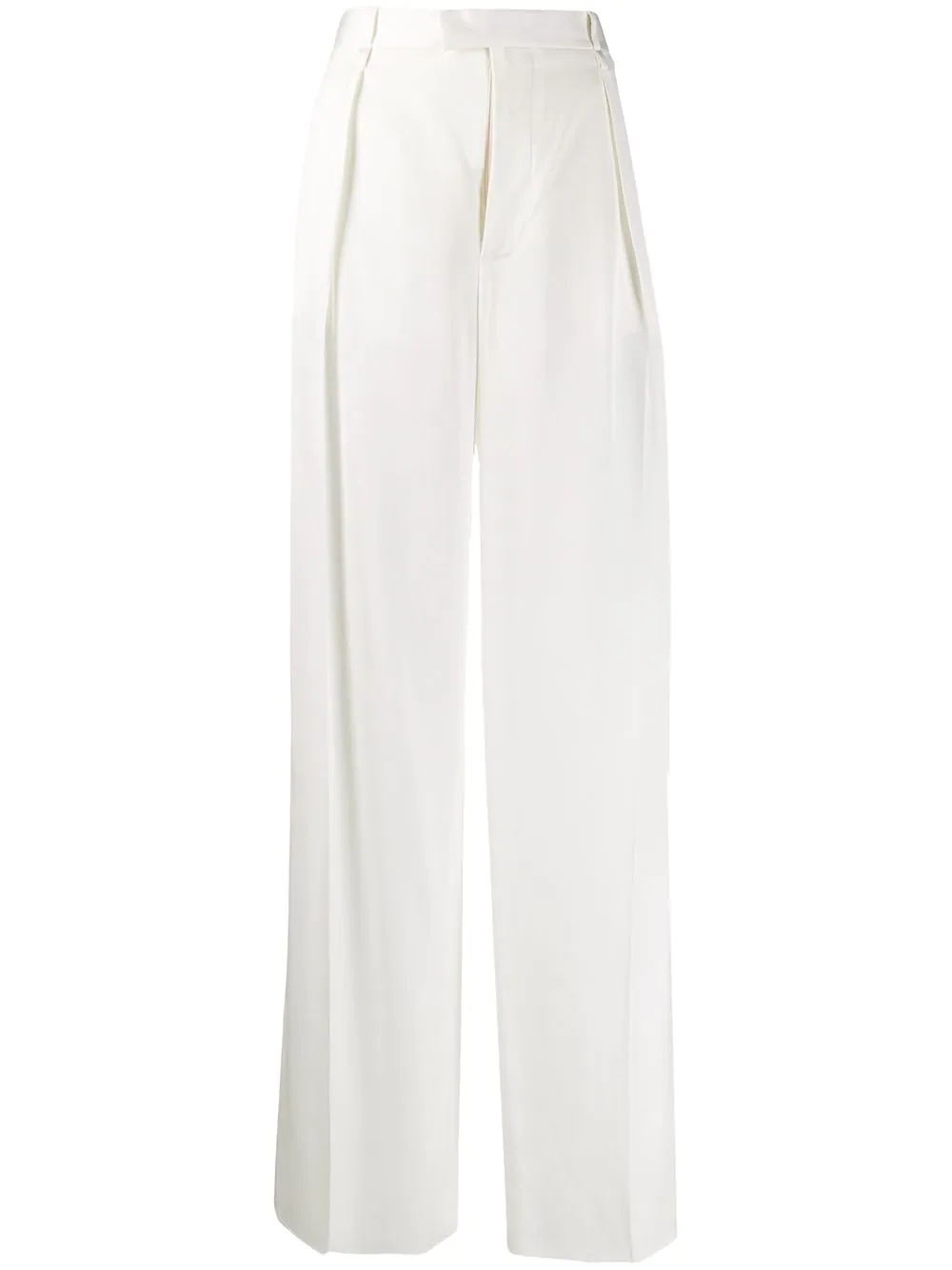 wide-leg silk trousers - 1