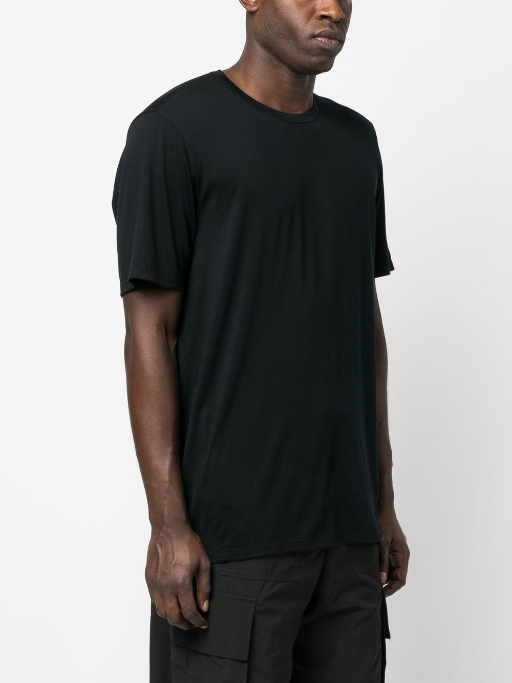 plain wool-blend T-shirt - 3