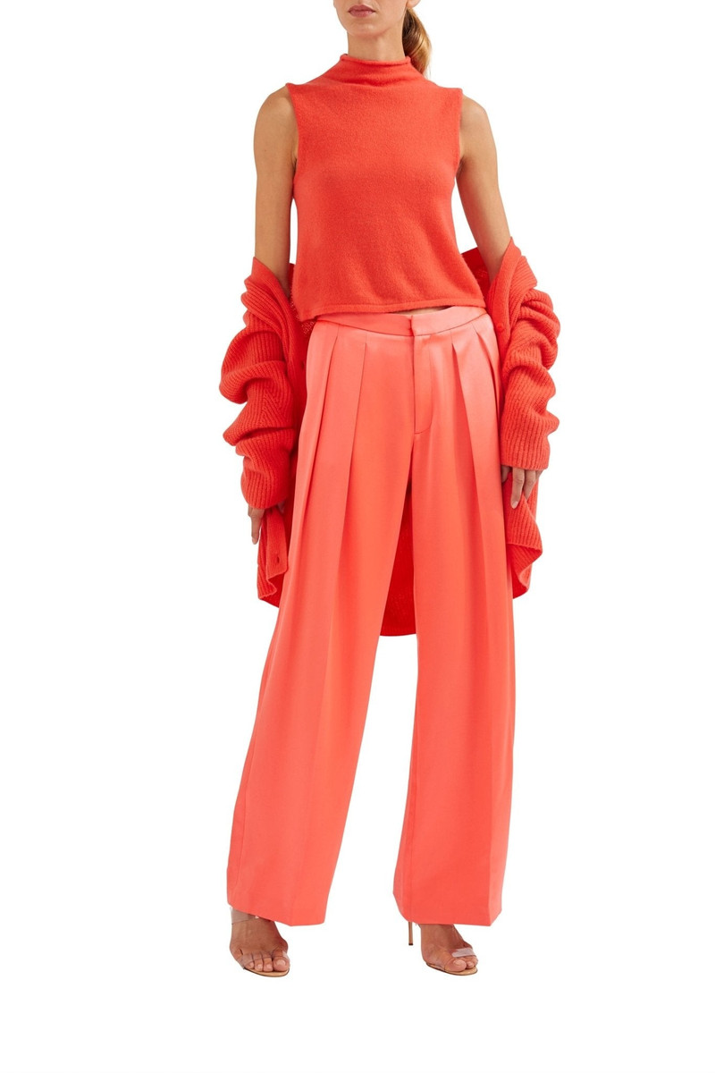 LAPOINTE Silk Low Waisted Pleated Trouser outlook