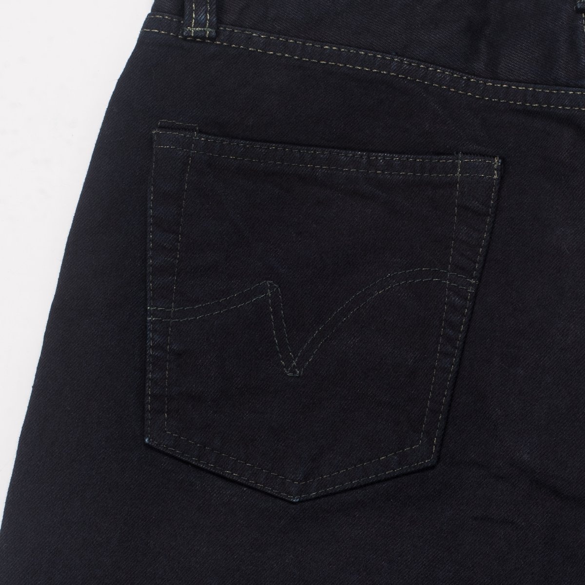IH-634S-142od 14oz Selvedge Denim Straight Cut Jeans - Indigo Overdyed Black - 7