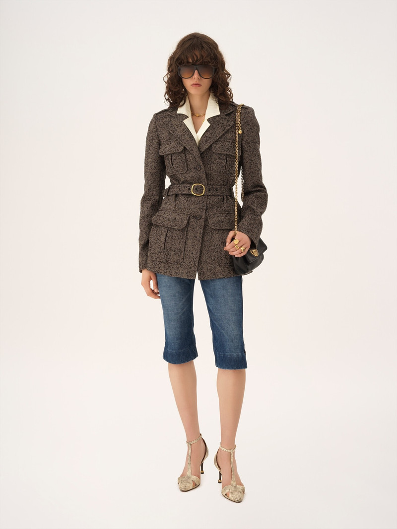 Chloé UTILITARIAN JACKET IN CHEVRON WOOL outlook