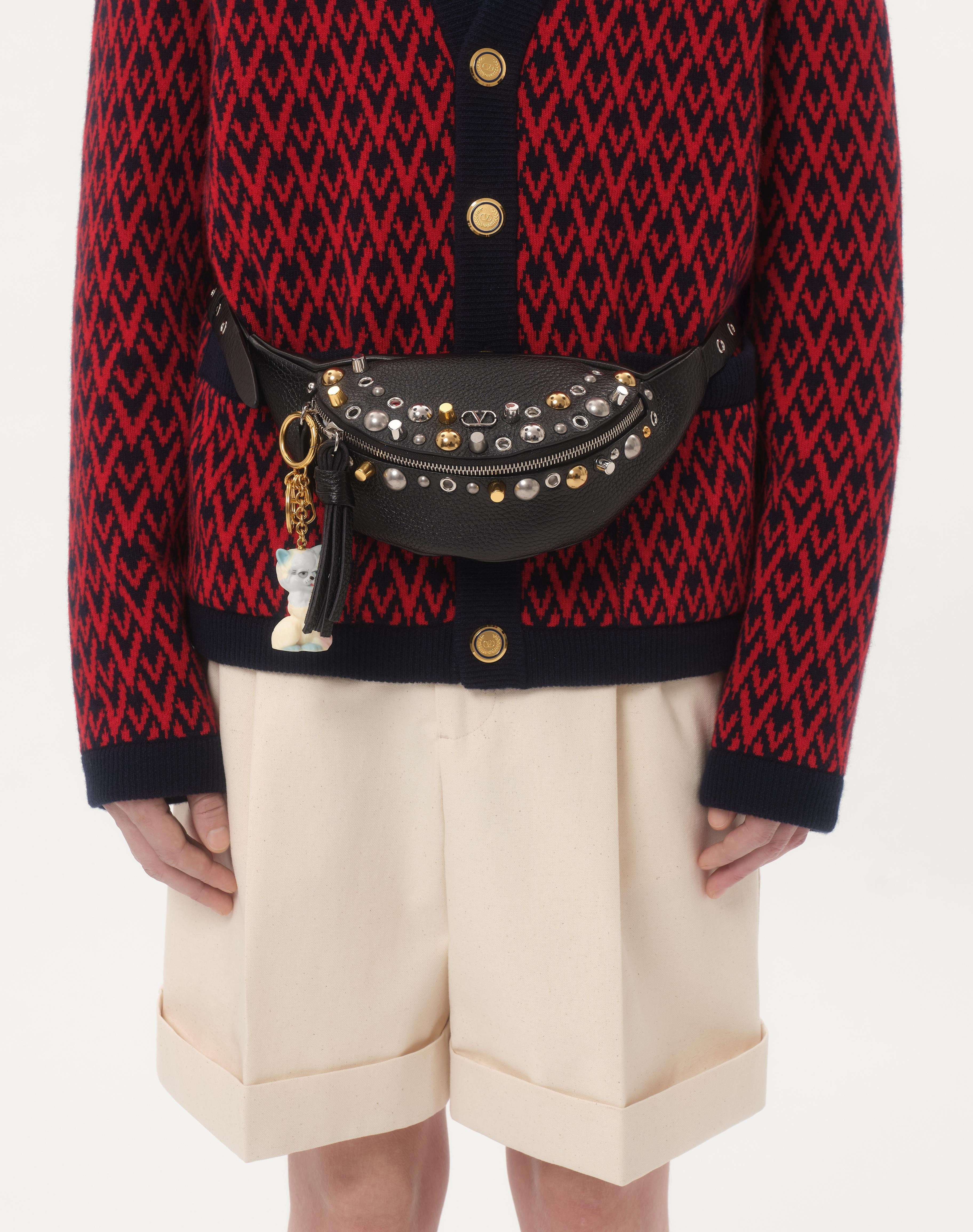 WOOL CARDIGAN WITH TOUTE LA V PATTERN - 3