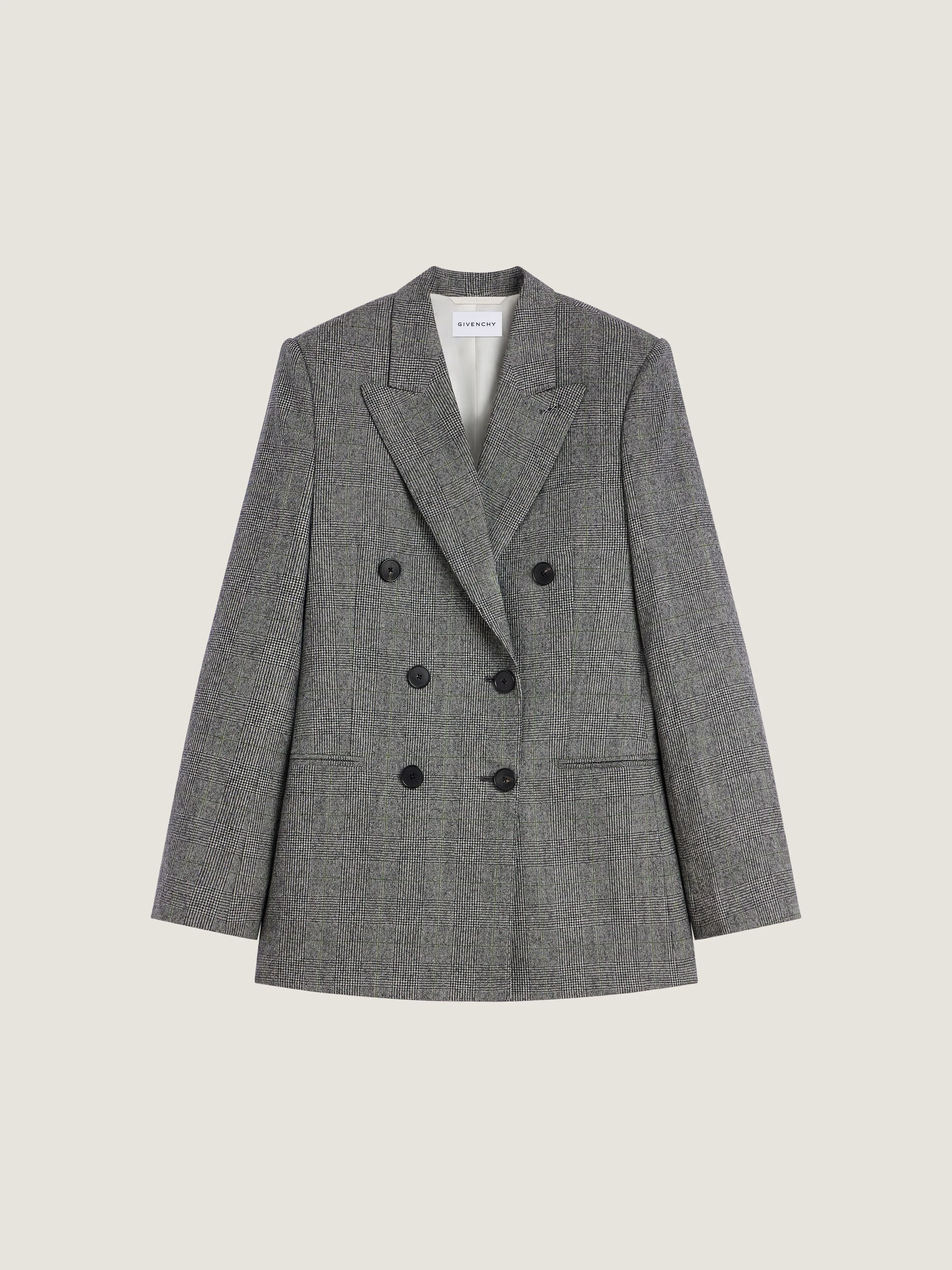 DOUBLE-BREASTED CHECKED JACKET IN FLANNEL - 1