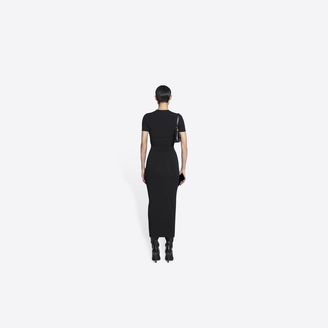 Women's Superlong Stretch Dress in Black - 5