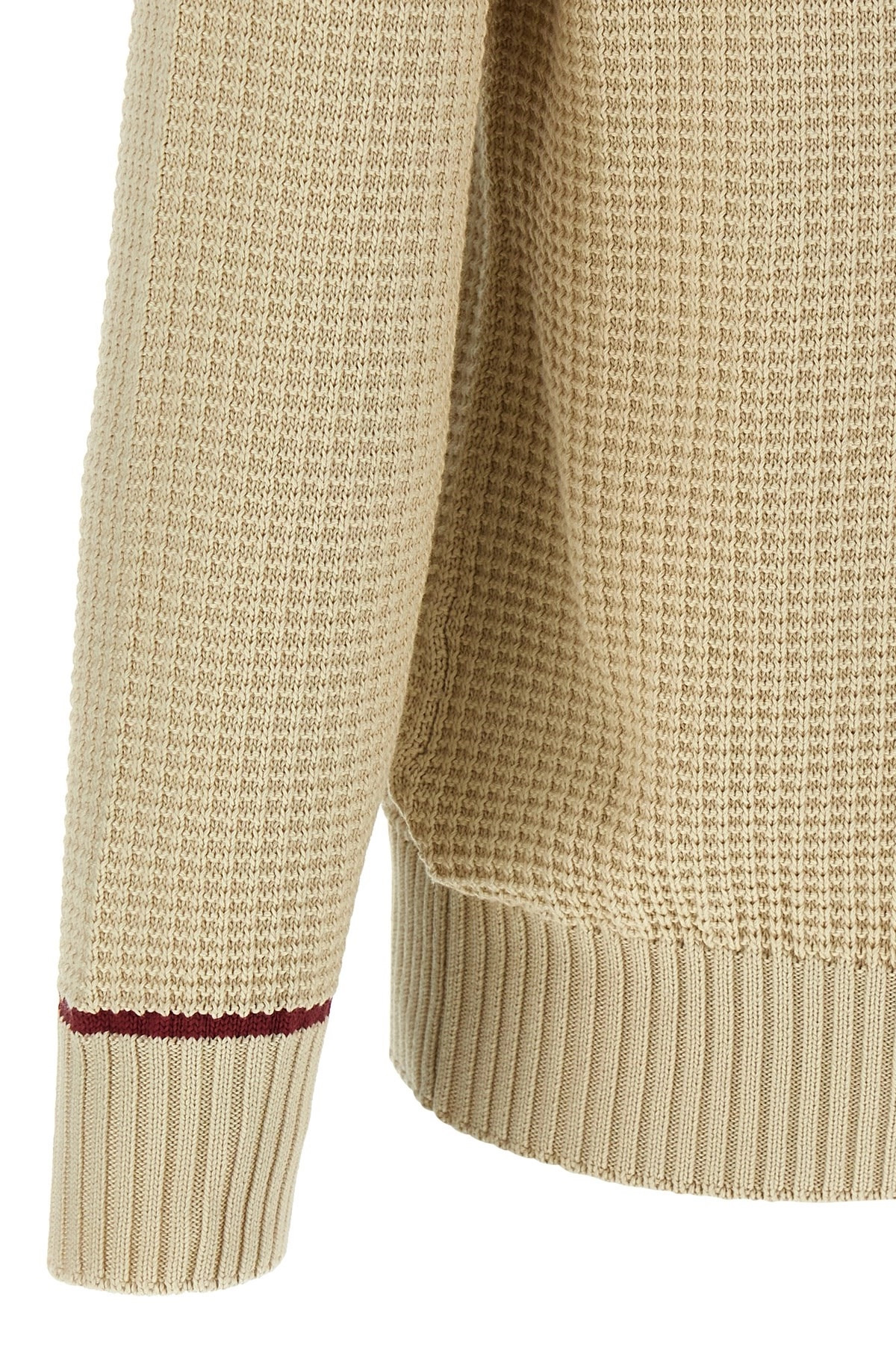 Waffle stitch cotton sweater - 5