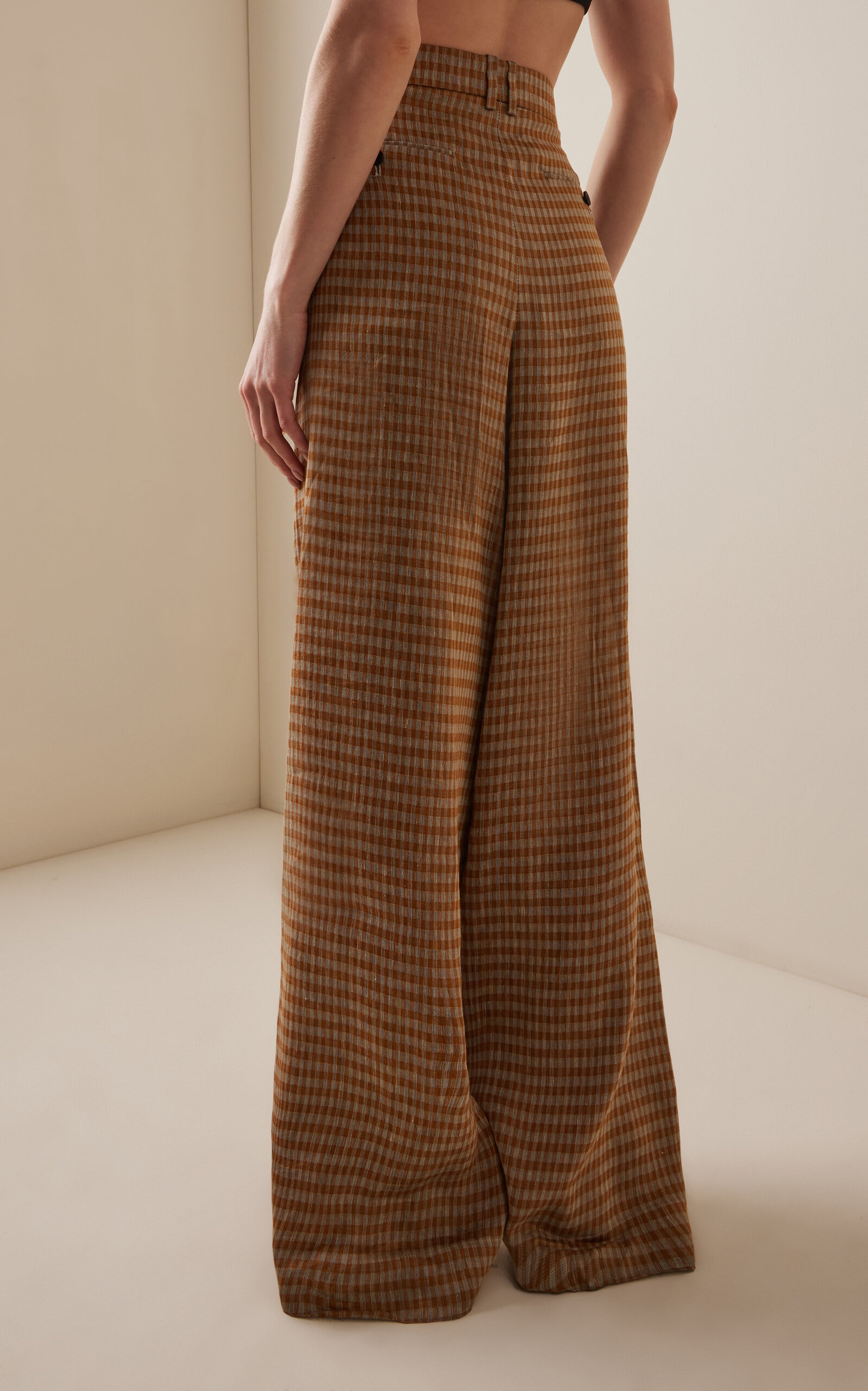 Sherry Linen-Blend Wide-leg Pants multi - 4