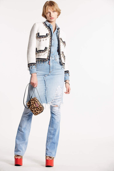 DSQUARED2 LIGHT RAW CUT WASH DENIM DRESS outlook