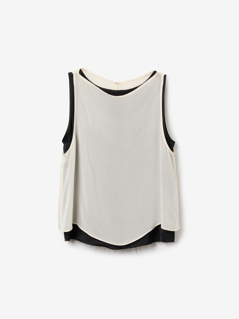 Contrast Chiffon Top 1