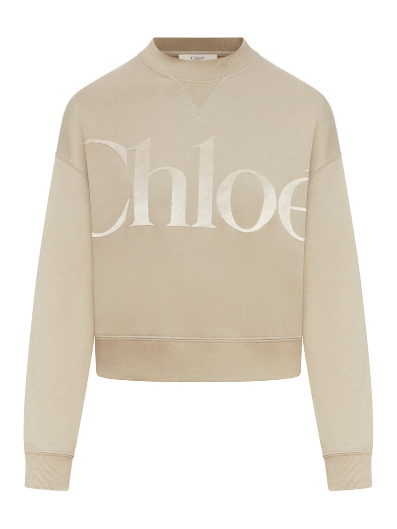 Chloe` Women Generous Sweater In Cotton Fleece - 1