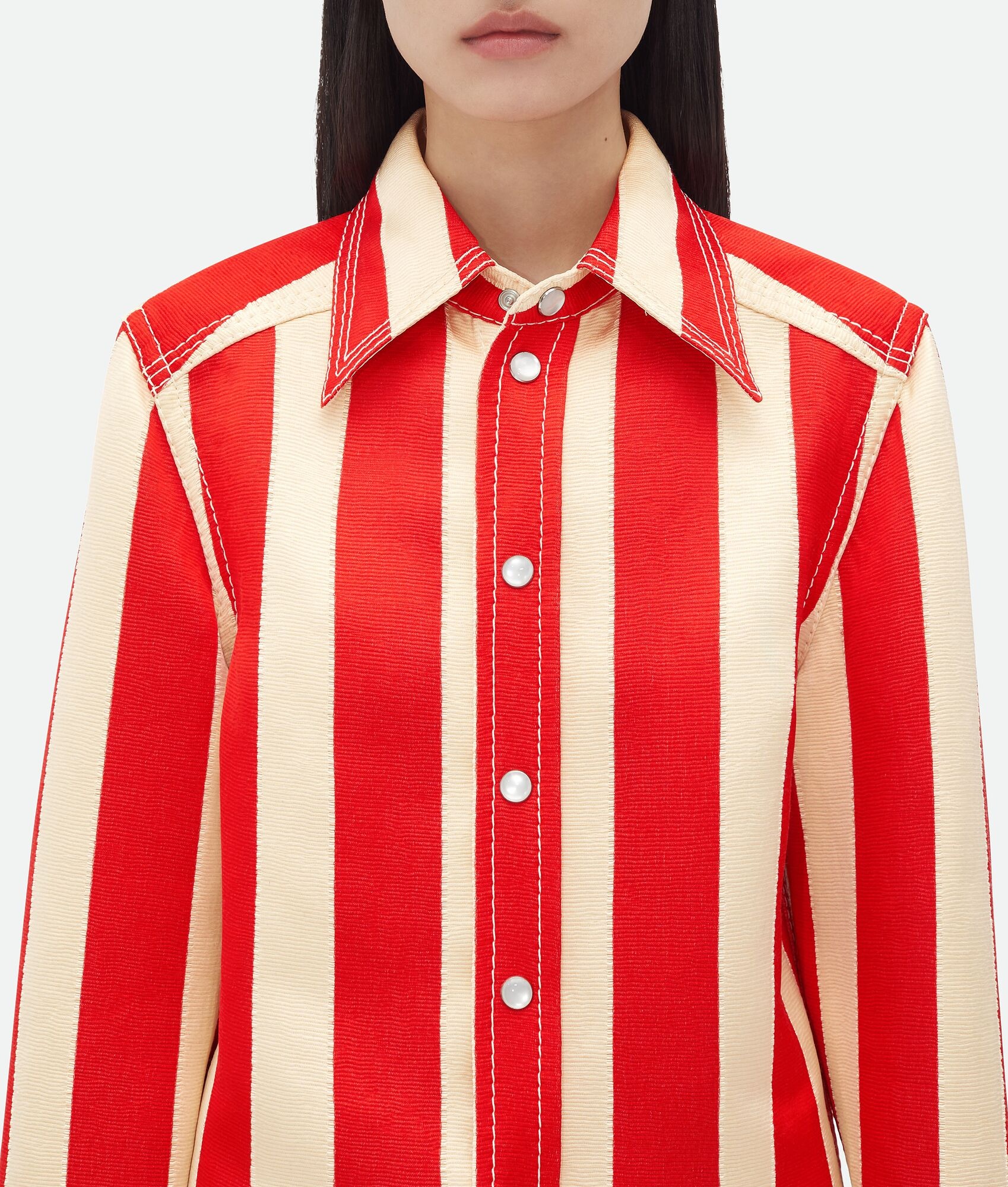 Striped Cotton Viscose Shirt - 5