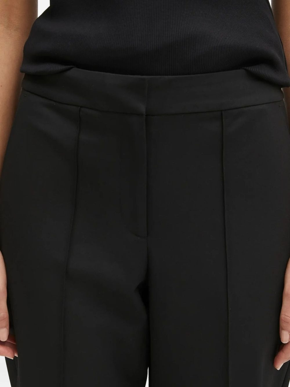 pleated straight-leg trousers - 3