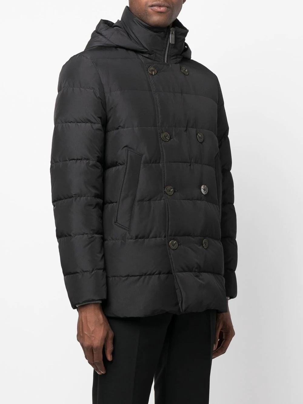 padded hooded down jacket - 3