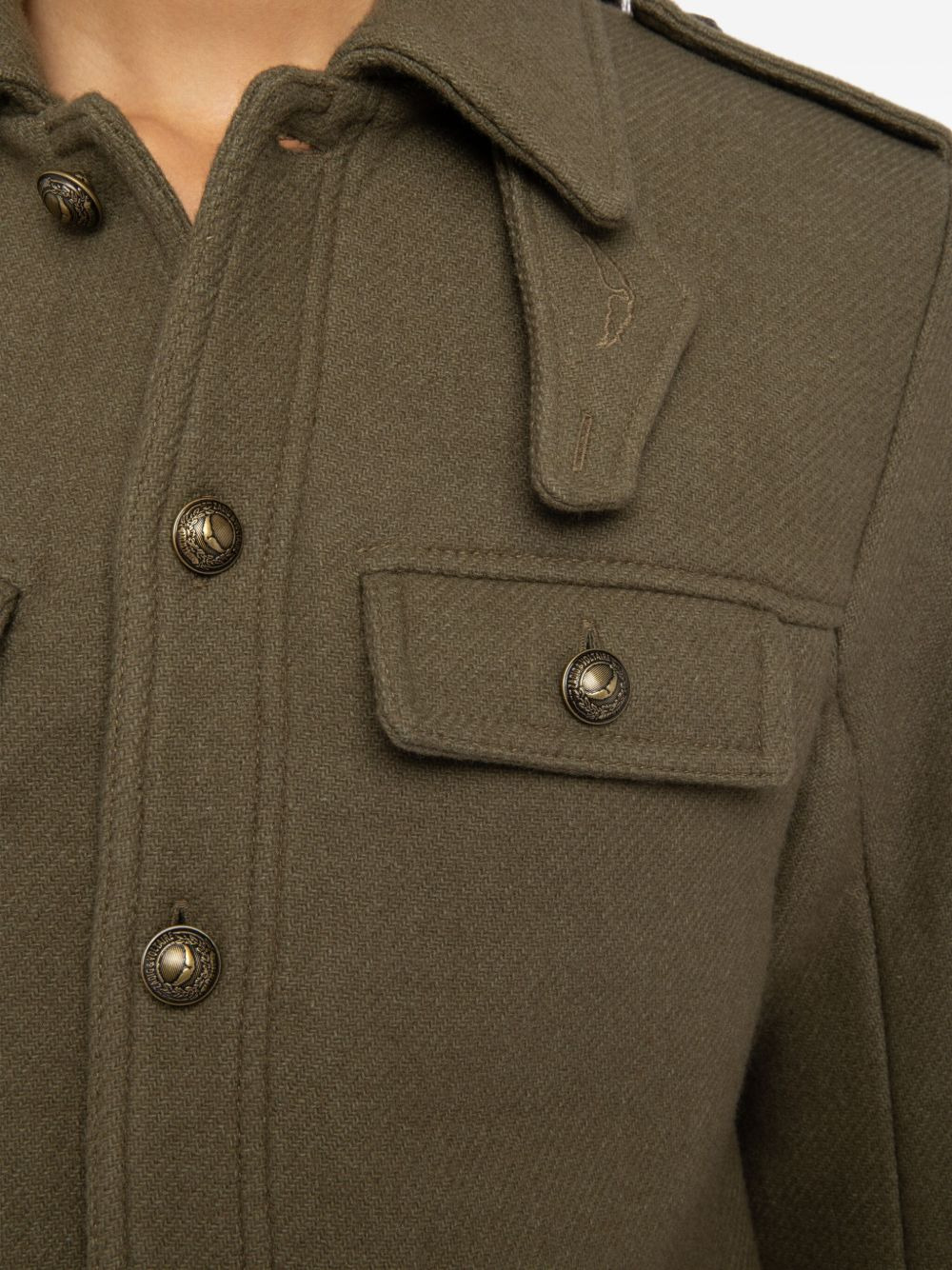 military-pocket buttoned jacket - 5