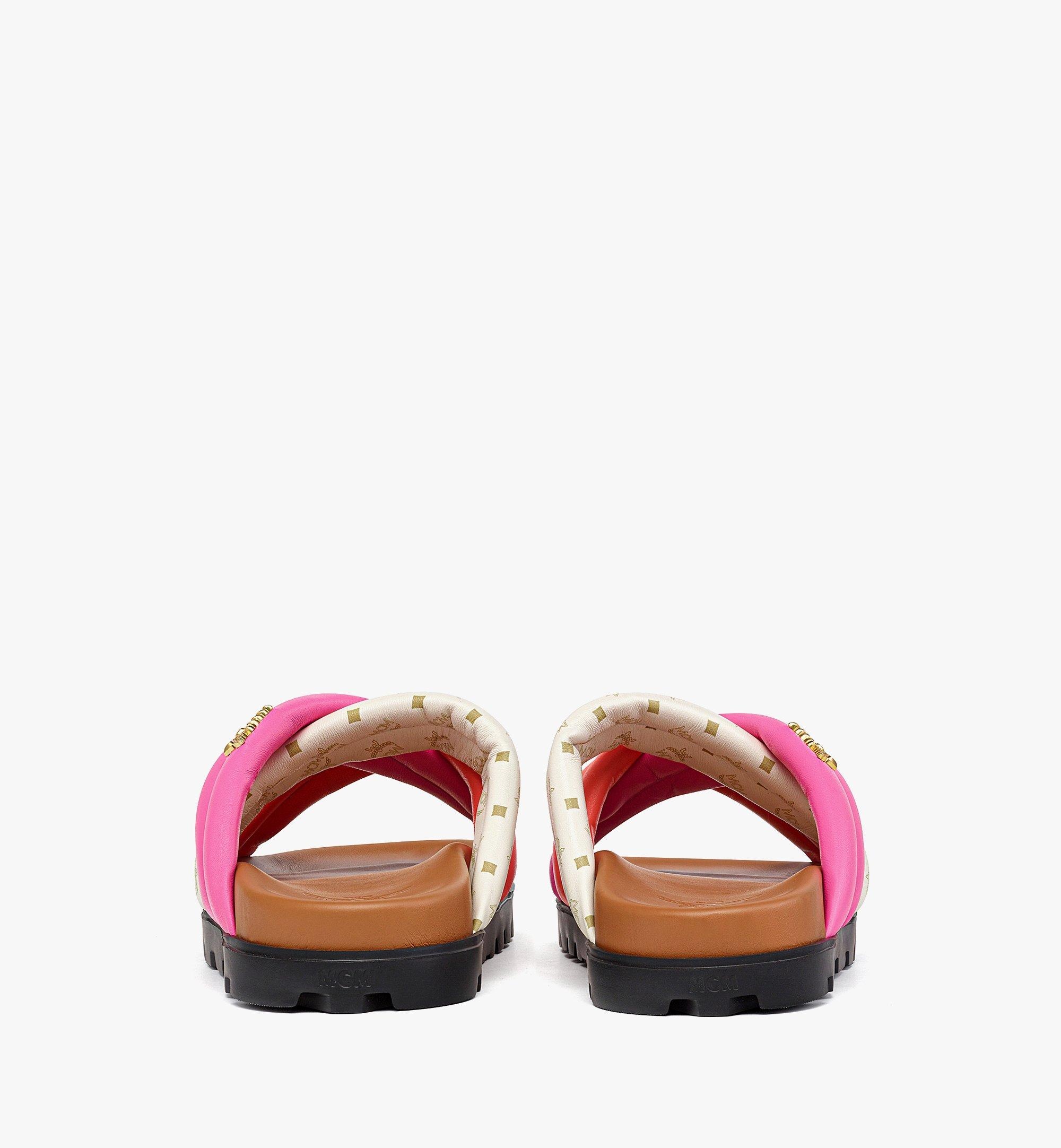 Monogram Cross Sandals in Lamb Leather - 3