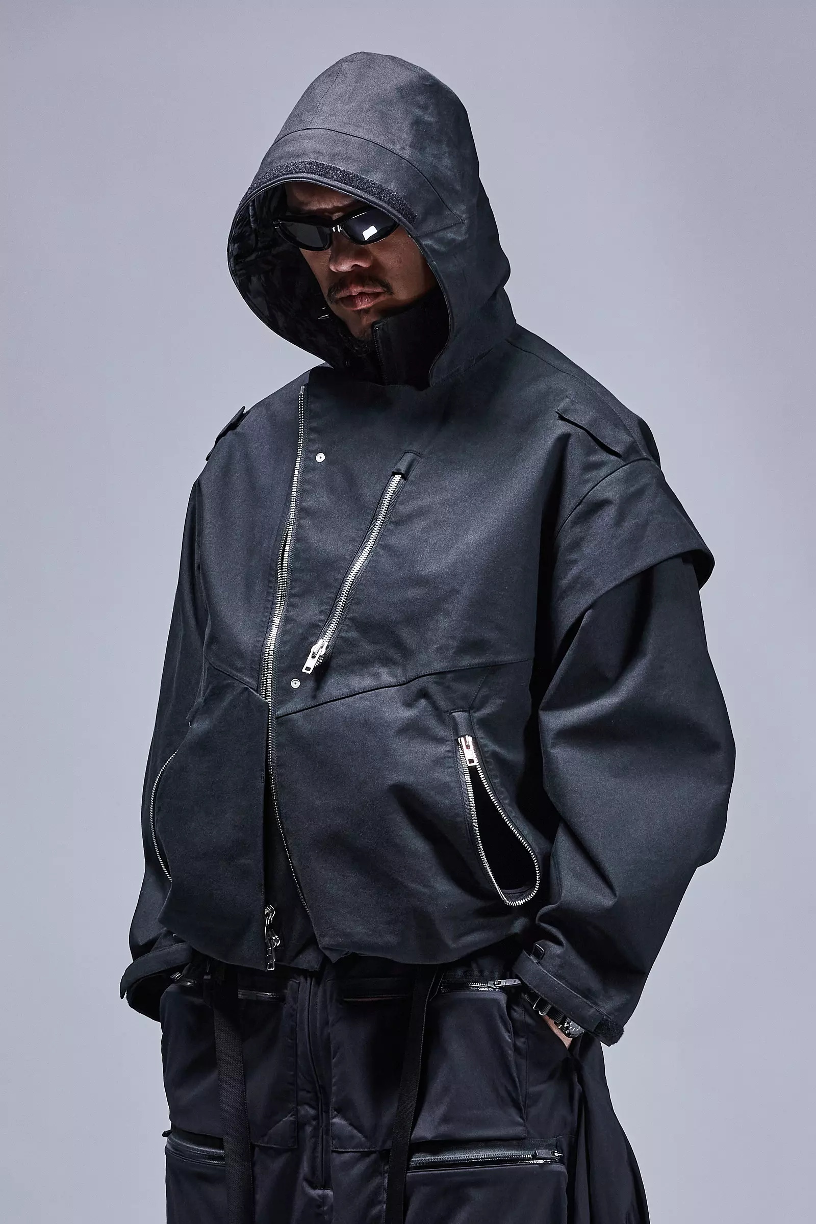 J68W-BQ 3L Rider Jacket Black - 45