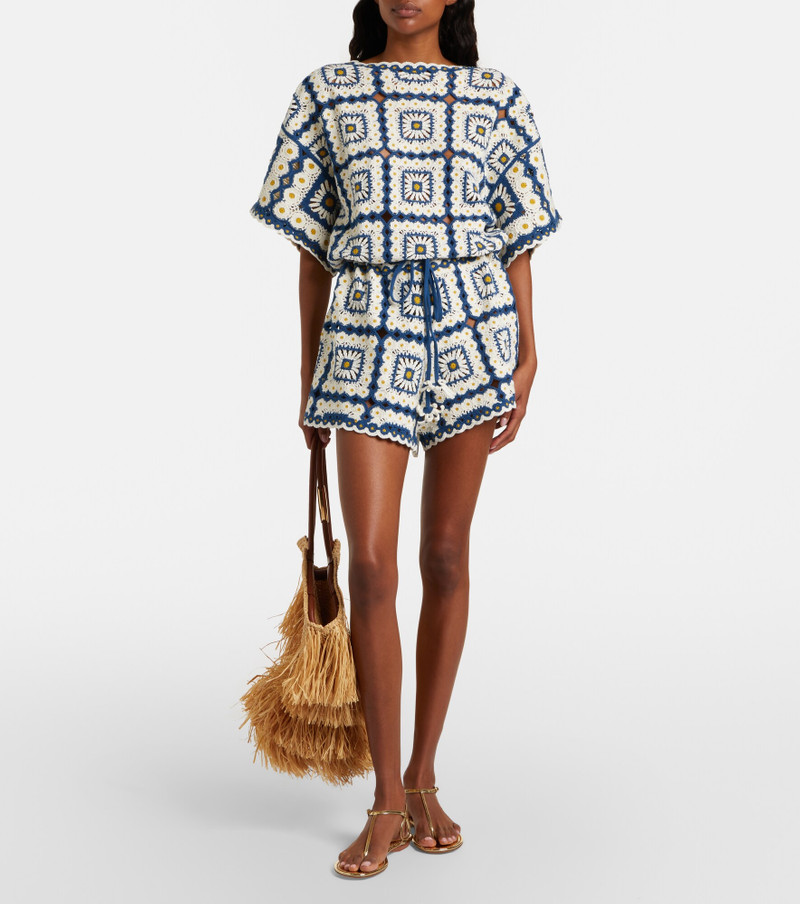 ALÉMAIS Dolly crochet cotton romper outlook