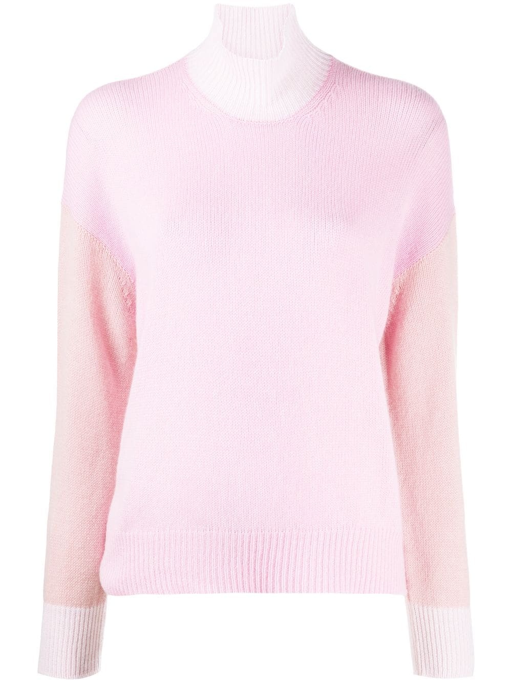 colour-block roll-neck jumper - 1