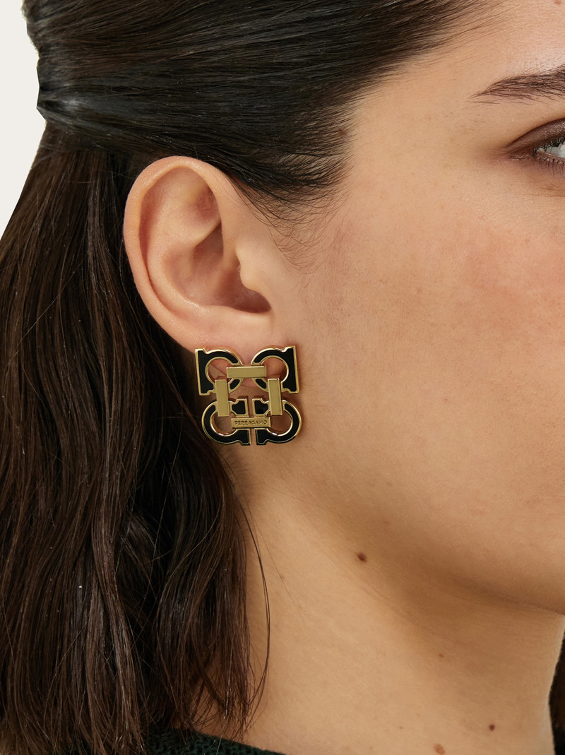 Four Gancini clip on earrings 4