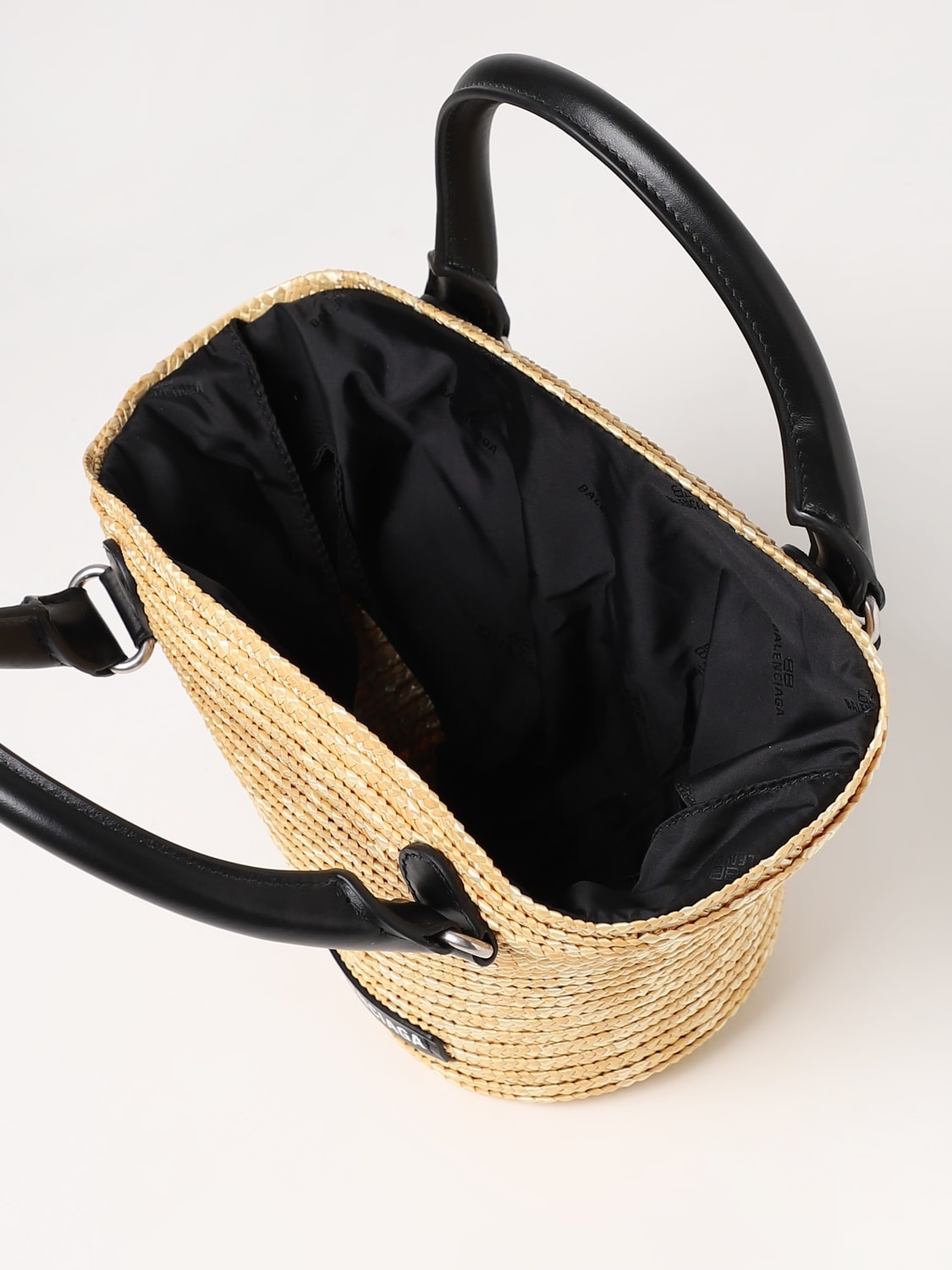 関税送料込【BALENCIAGA】BEACH BAG MINI TOTE BALENCIAGA Women's Beach Bag Mini Tote in Natural | REVERSIBLE