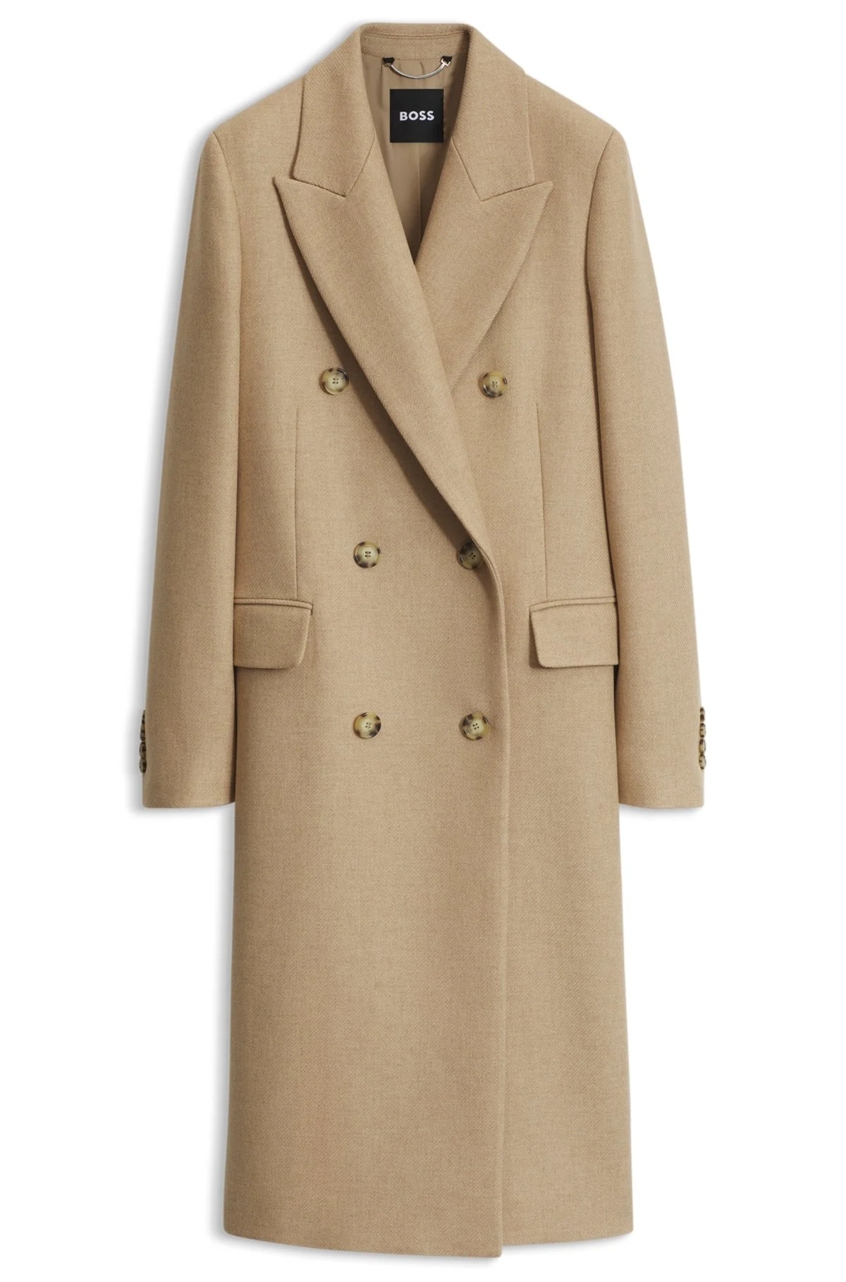 REGULAR-FIT COAT IN A PATTERNED WOOL BLEND - 1