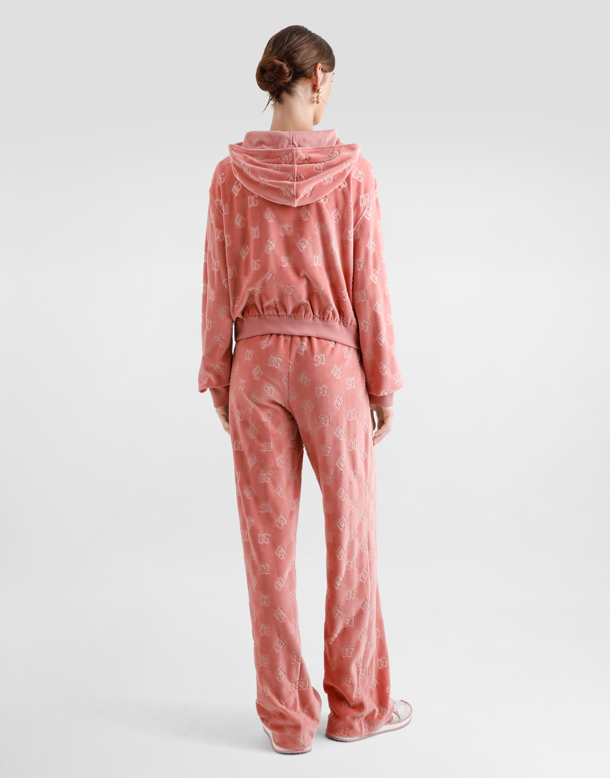 Chenille jacquard hoodie with DG logo - 3
