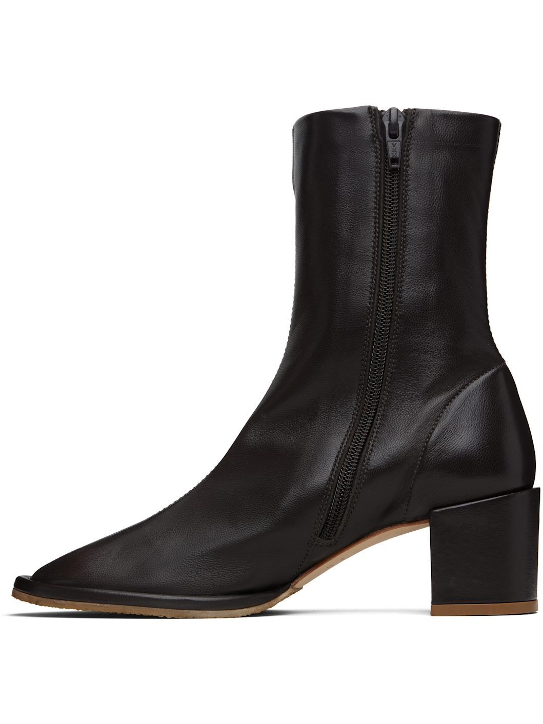 Brown Josiah Lamb Nappa Leather Ankle Boots - 3