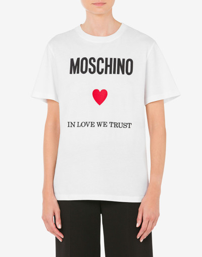 Moschino IN LOVE WE TRUST ORGANIC JERSEY T-SHIRT outlook
