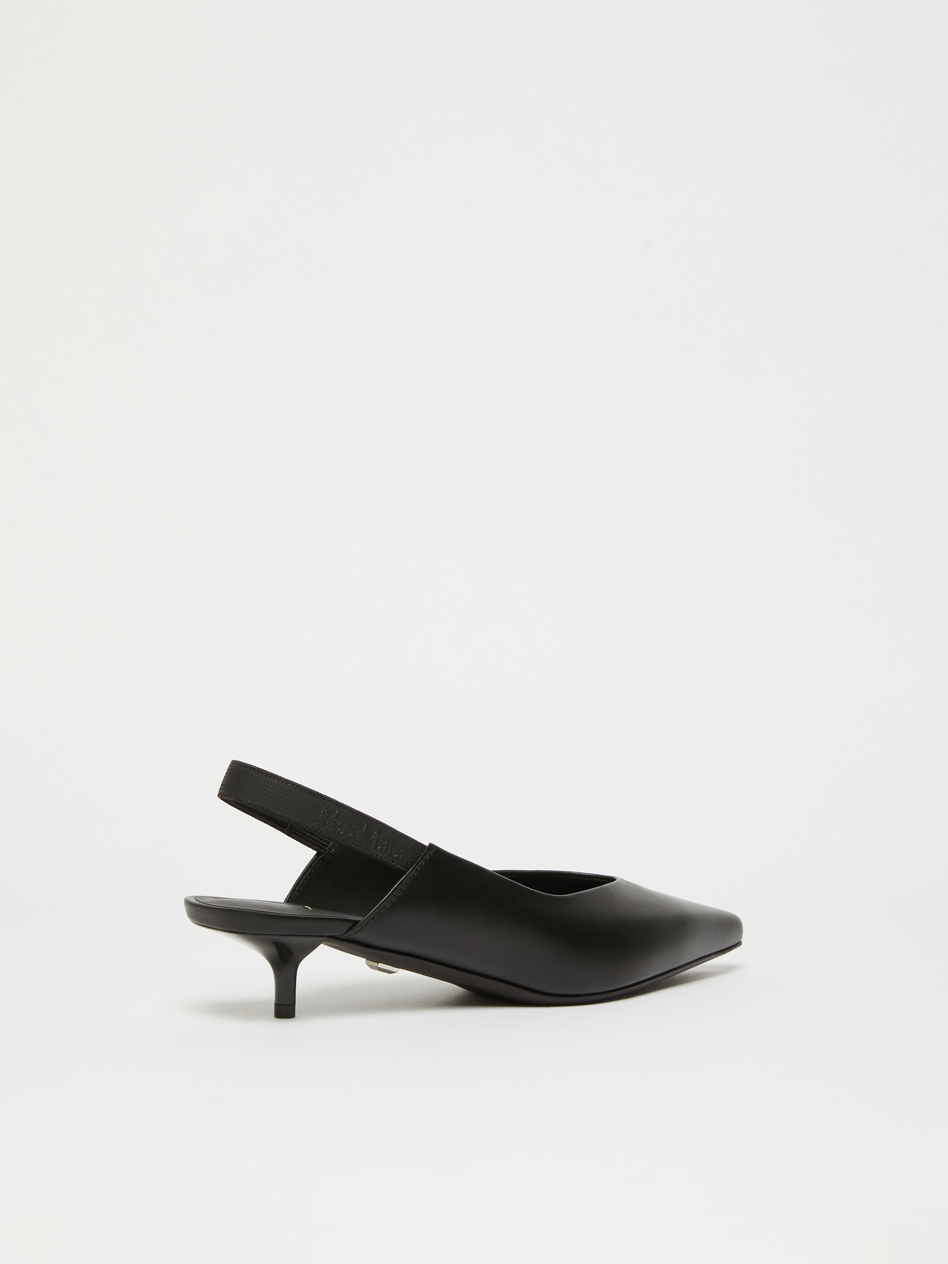SLINGY Leather slingbacks with branded ribbon detail - 3