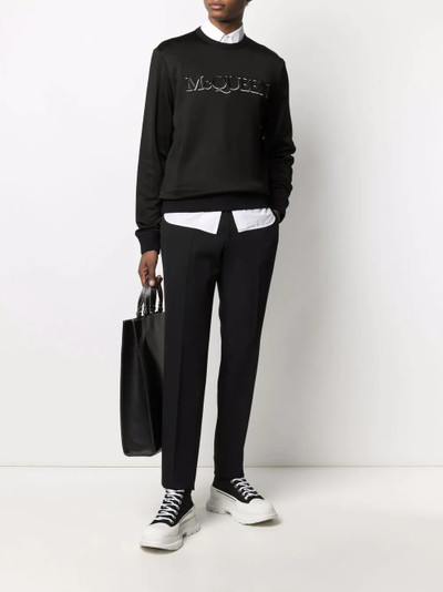 Alexander McQueen embroidered-logo sweatshirt outlook